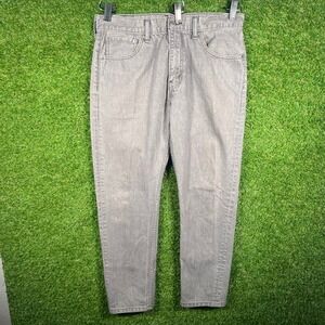 Levis 508 Regular Taper Fit Jeans Mens 33x30 Grey Denim Pants 05508-0164